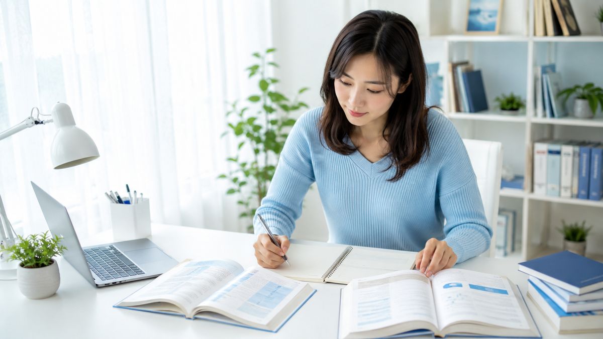 英検準1級と1級の違いを参考書とノートで整理しながら学習する日本人社会人