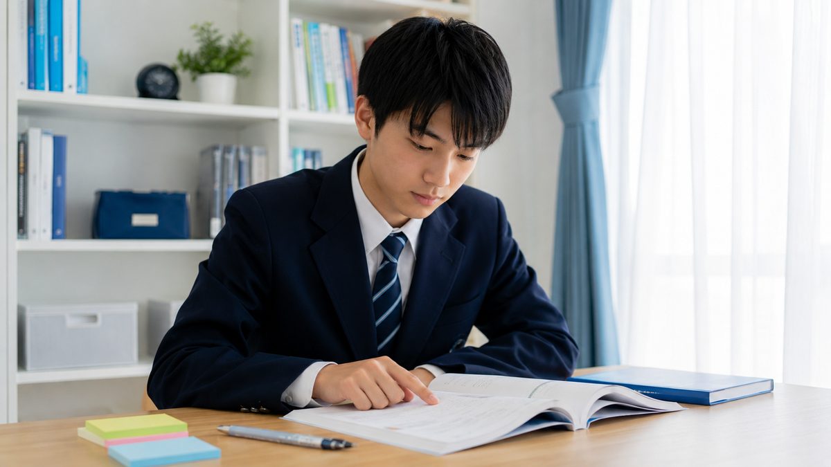英検準1級ライティングの問題形式と採点基準を過去問で確認する高校生