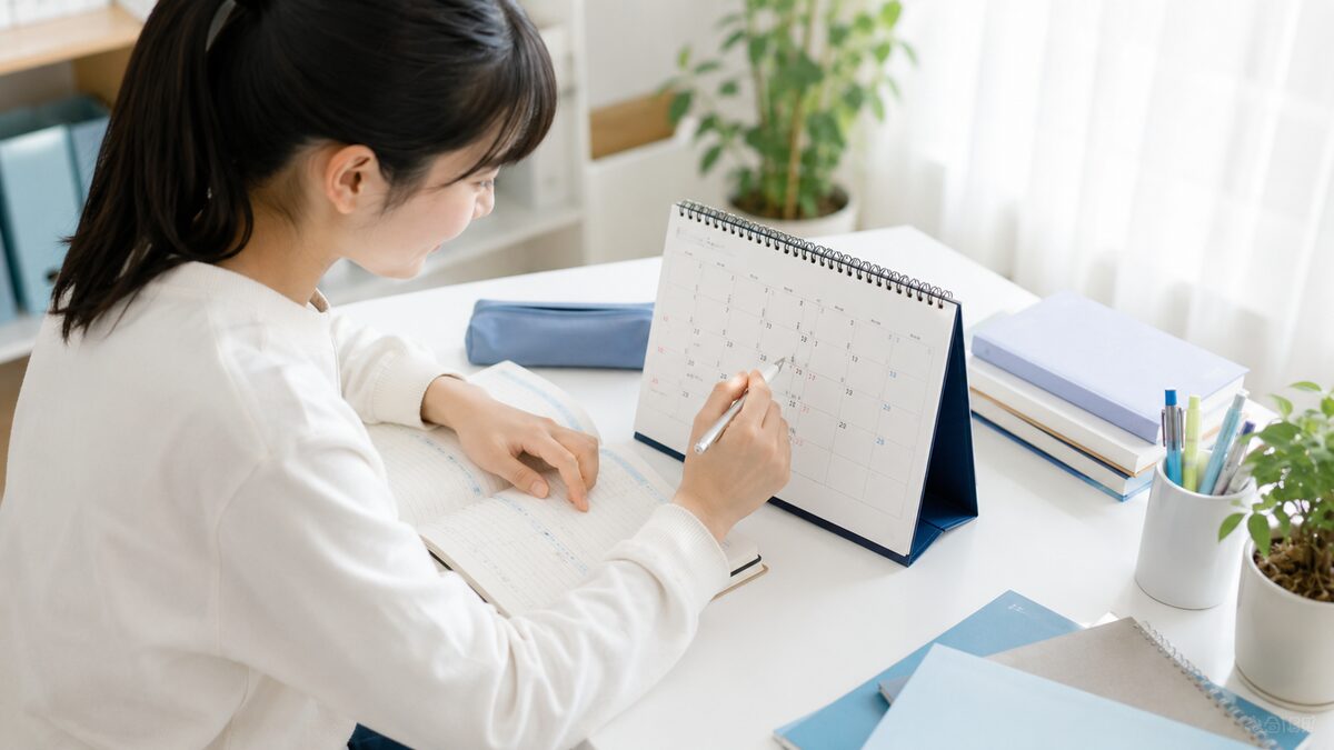 S-CBTを活用して英検準1級の取得スケジュールを計画する日本人の女子高校生