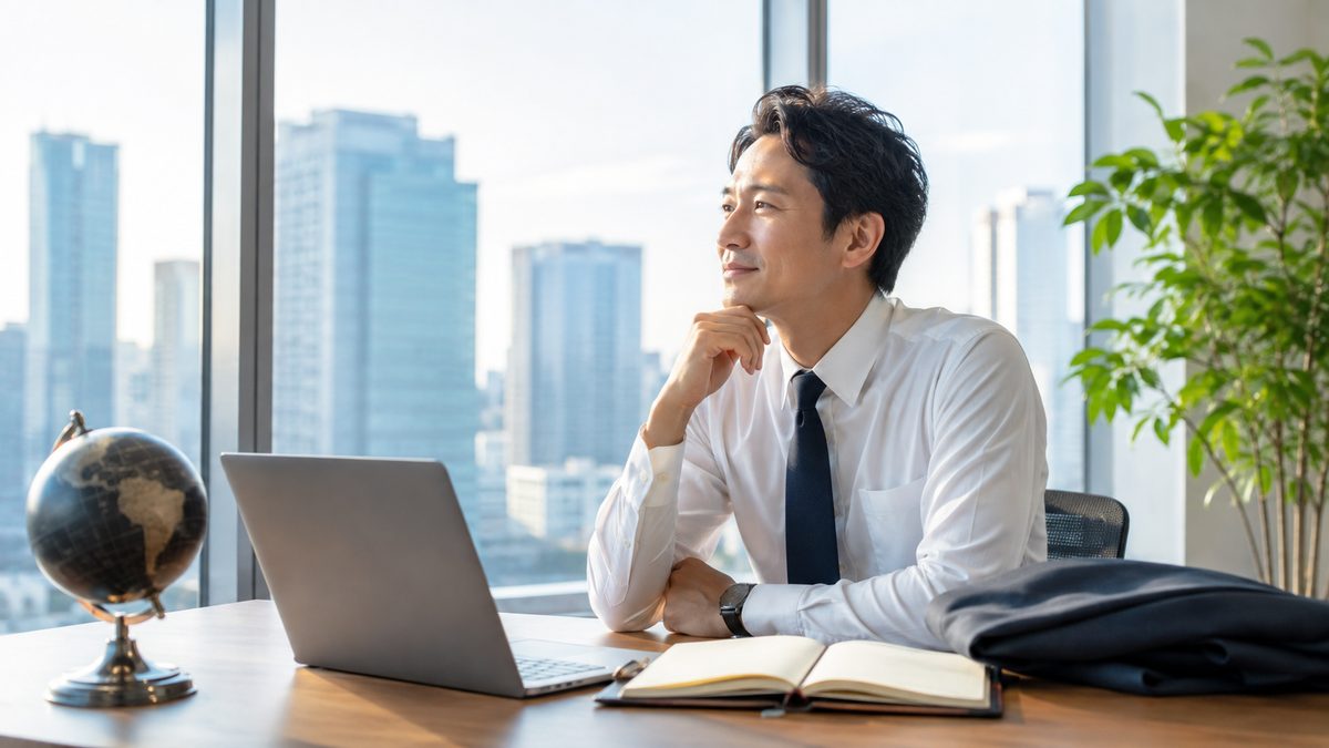 海外赴任が決まり3ヶ月の英語準備を始める日本人ビジネスパーソン