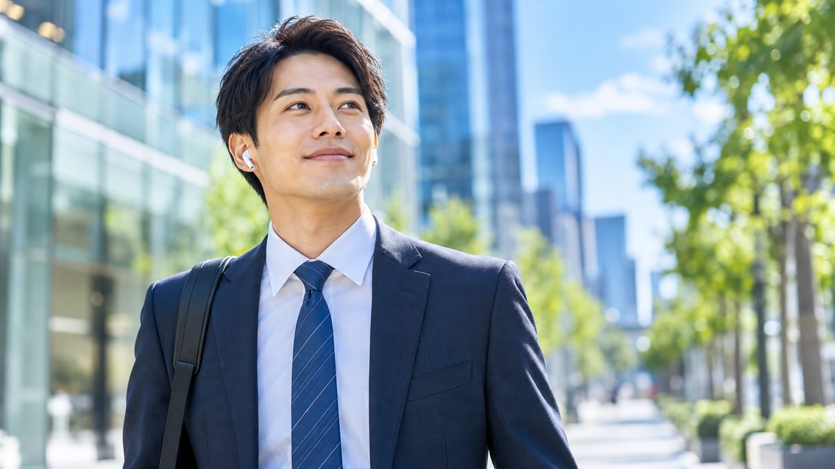 通勤時間の英語学習を習慣にし、スキマ時間を英語ジムに変えて朝のオフィス街を前向きに歩く社会人