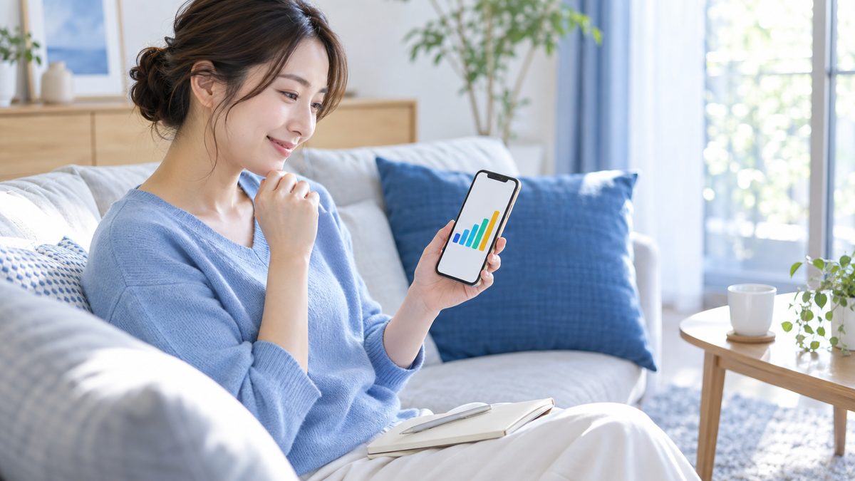 通勤時間の英語学習の記録をスマホで振り返り、スキマ時間の積み重ねを見える化して達成感を得る社会人