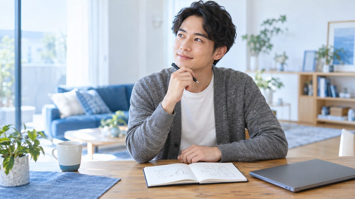 ワーホリの渡航先と希望の仕事、今の英語力をノートに書き出して英語準備の方針を決める日本人男性